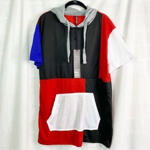 True Rock Lebron Colorblock Hooded T-shirt Lg NEW NWT